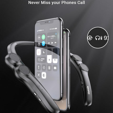 Wearable Neckband Bluetooth Speaker, Ultra-Light 78g, Built-in Mic
