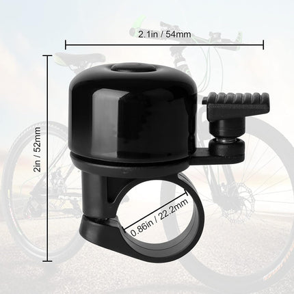 2-Pack Bike Bells, Loud Melodious Classic Mini Bicycle Bells for Kids & Adults MTB BMX