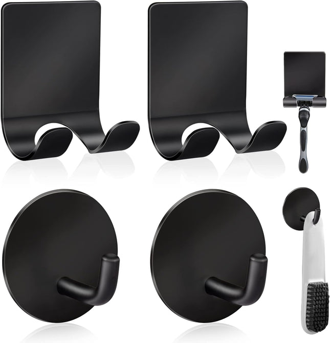 Premium Razor & Towel Holder – 304 Stainless Steel, Heavy Duty, Black