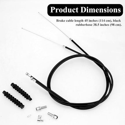 2-Pack Rollator Brake Cable Replacement Kit, 41" Cables for Wheelchair & Walker
