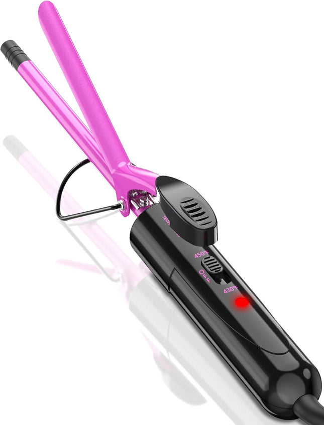 Small Barrel Curling Iron 3/8 Inch for Tight Curls & Short Hairstyles