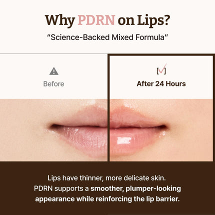 PDRN Rejuvenating Lip Serum 0.3oz, Hydrating Lip Balm with Hibiscus & Lactic Acid