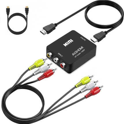 HDMI Converter Adapter – RCA Composite to HDMI, 1080P for TVs & DVD Players