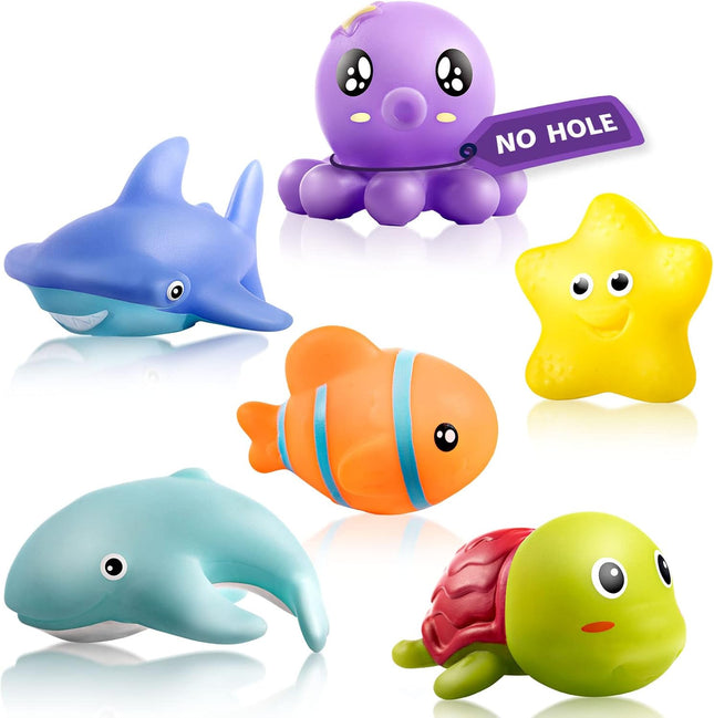 Infant Bath Toys – No Hole Animal Bathtub Toys for 18 Months+