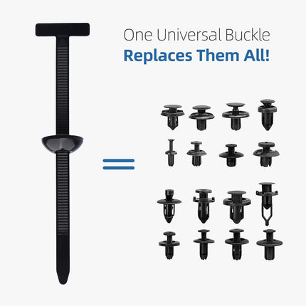 100 Pcs Nylon Cable Tie Buckles – Self-Locking Zipper Clips for Car Repair