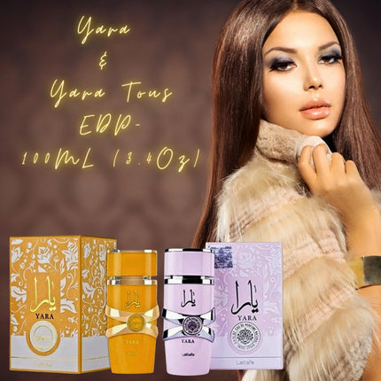 Lattafa Yara and Yara Tous Perfume Gift Set for Women 2 x 100ml Eau de Parfum
