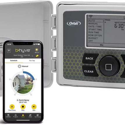 B-hyve 6-Zone Smart Sprinkler Controller 57946, Indoor & Outdoor Use
