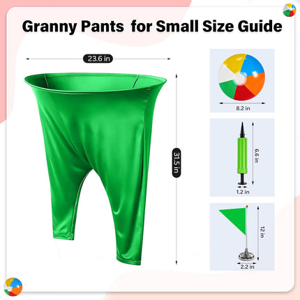 Granny Pants Yard Game Set with Balls Pumps & Flags for Family Parties