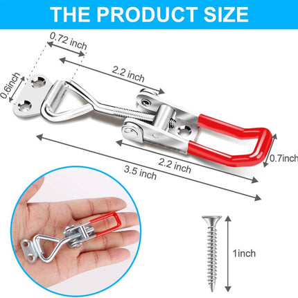6 Pack Toggle Latch Clamps 4001 – Adjustable, Heavy Duty, 330Lbs Capacity with Screws