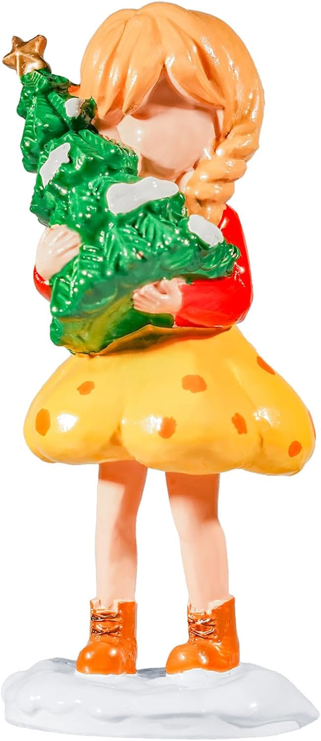 Mini Christmas Tree Figurines – Resin Holiday Centerpiece Decor