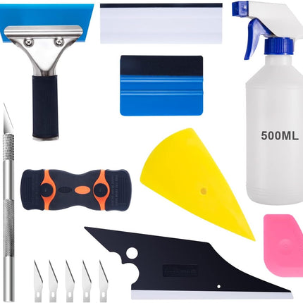 Car Window Tint Tools Kit – 9PCS Automotive Glass Film Squeegees & Scrapers