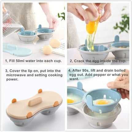 Egg Poacher for Microwave – Steam Poached Eggs, Easy Clean & Kitchen Gadget
