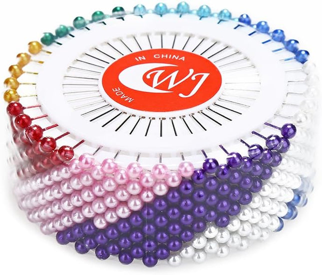 480 Pieces Multicolor Pearl Head Sewing Pins, 4cm Straight Quilting Pins for Crafts