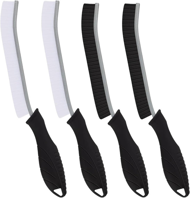 4 Piece Bathroom Cleaning Brush Kit for Gaps Corners and Toilet Seats