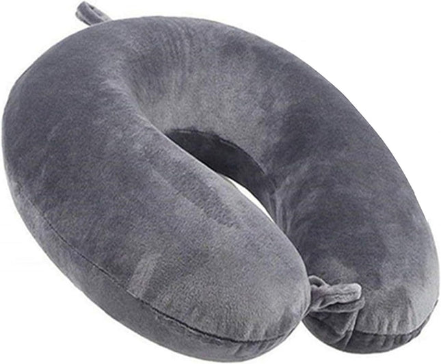 100% Memory Foam Travel Pillow – Comfortable U-Shape for Airplane & Car