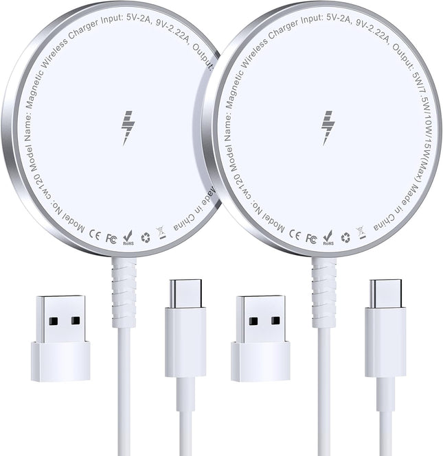 Portable MagSafe Wireless Charger for iPhone Series & AirPods with Aluminum
