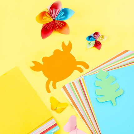 200 Sheets Origami Paper, 20 Vivid Colors, Double-Sided 6in Square Craft Paper