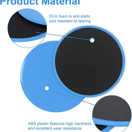2 Pack Exercise Sliders Gliding Discs for Core Workouts Pilates Fitness