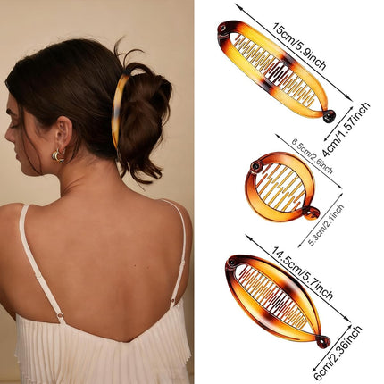 18PCS Banana Hair Clips, Classic Ponytail Comb Clips, Assorted Hair Styling Accessories