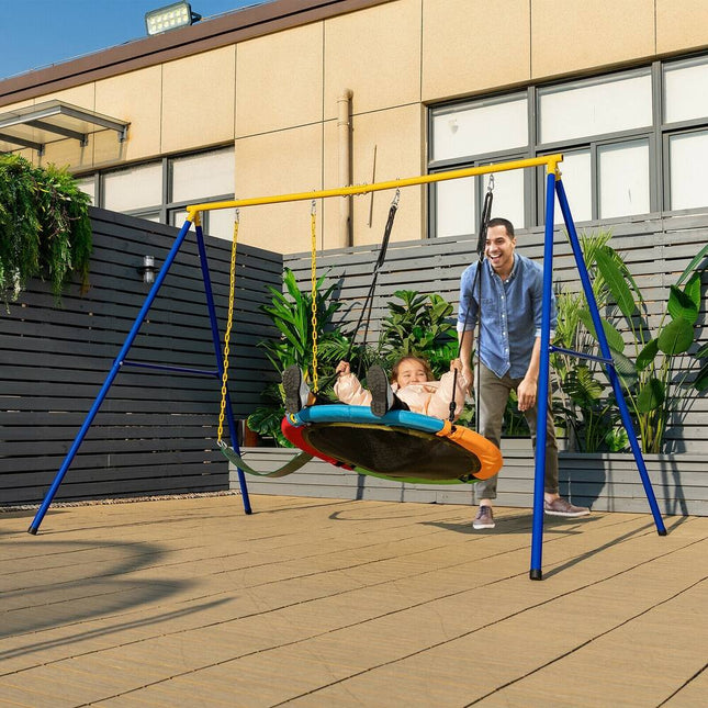 Extra Large Swing Stand 660 LBS Heavy Duty Metal Swing Frame Outdoor Set