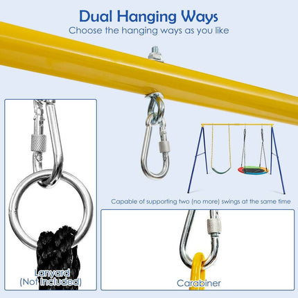 Extra Large Swing Stand 660 LBS Heavy Duty Metal Swing Frame Outdoor Set