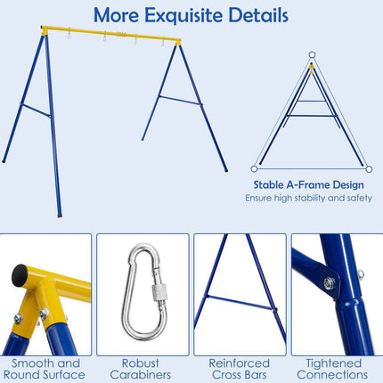 Extra Large Swing Stand 660 LBS Heavy Duty Metal Swing Frame Outdoor Set