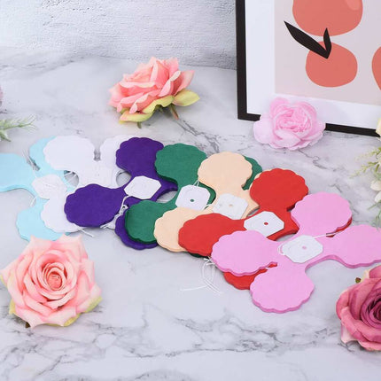 6Pcs 9.8ft Four-Leaf Paper Flower Garland – Hanging Streamers, 3 Colors