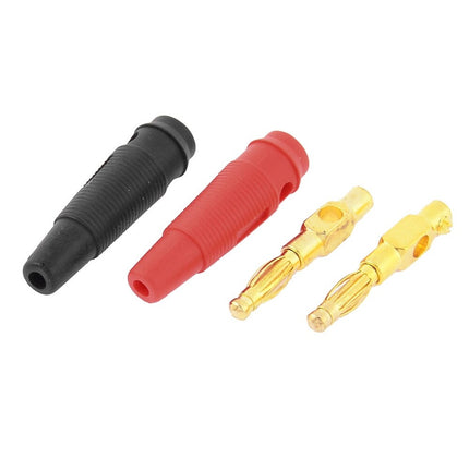 6 PCS Red & Black Insulated Banana Plug Audio Speaker Wire Connectors