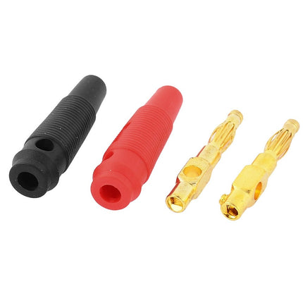 6 PCS Red & Black Insulated Banana Plug Audio Speaker Wire Connectors