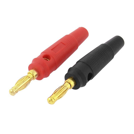 6 PCS Red & Black Insulated Banana Plug Audio Speaker Wire Connectors