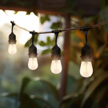 Ambience Pro 7-Light 24 ft Outdoor Plug-in S14 Edison String Lights 2700K