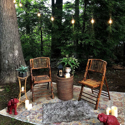 Ambience Pro 7-Light 24FT Outdoor Plug-In LED S14 Edison Bulb String Lights 2700K Black