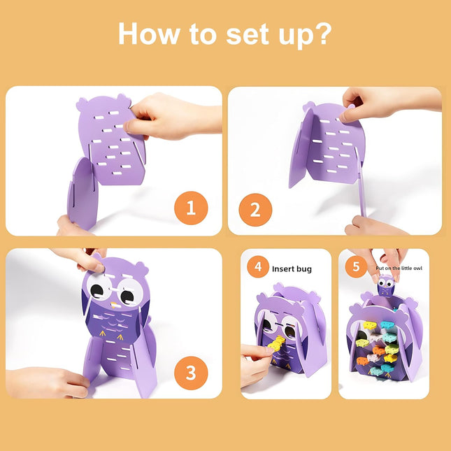 Owl Rescue Stacking Toy – Montessori Wooden Game for Kids & Family