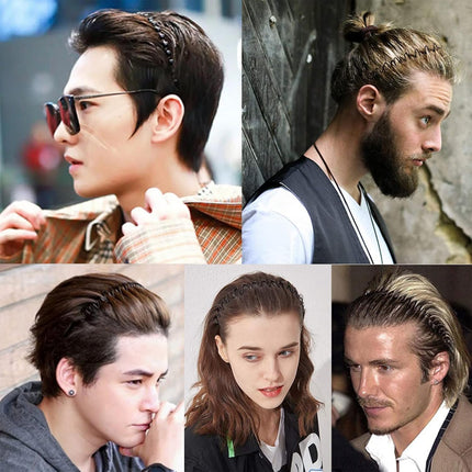 6-Pack Metal Hair Bands – Simple Elastic Headbands for Men & Women