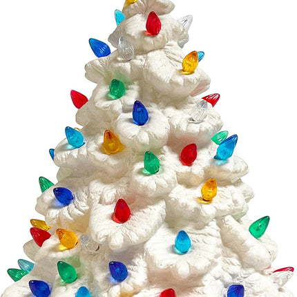144PCS Small Ceramic Christmas Tree Light Ornaments – Twist-Style Mini Decor
