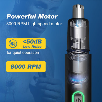 Waterproof Electric Nose Hair Trimmer for Nose Ear Eyebrow Beard Grooming