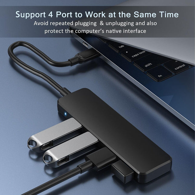USB 3.0 4 Port Hub USB Splitter for Laptop PC Desktop Plug and Play