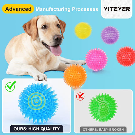 Dog Chew Toy Balls – 8 Pack Colors, 2.5", Safe BPA Free for Puppies