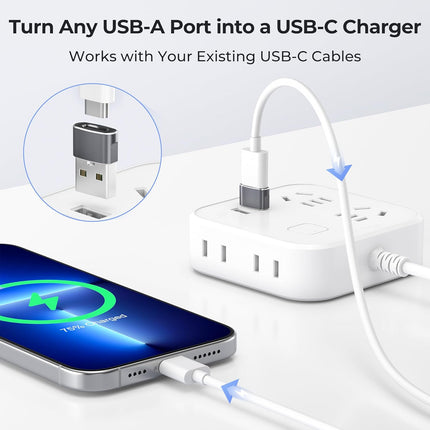 USB to USB C Adapter Type C Female to USB A Male Converter Charger