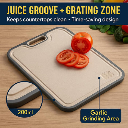 Premium Stainless Steel Cutting Board 15"x10" – Double-Sided, Non-Slip