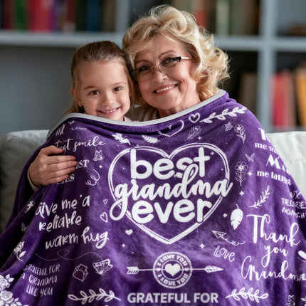 Cozy 47"x72" Wearable Blanket, Gift for Grandma from Granddaughter or Grandson