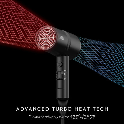 Hair Dryer with Diffuser Ionic Blow Dryer Ceramic Coating Vader Black 110V