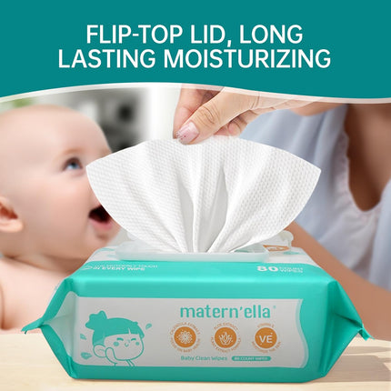 Baby Wipes for Sensitive Skin – Hypoallergenic, 8 Flip-Top Packs, 640 Count
