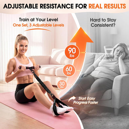 Multifunction Pedal Resistance Bands with Handles Adjustable Full Body Home Workout