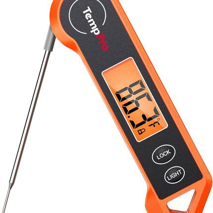 Digital Instant Read Meat Thermometer – Waterproof, Backlit for BBQ & Kitchen