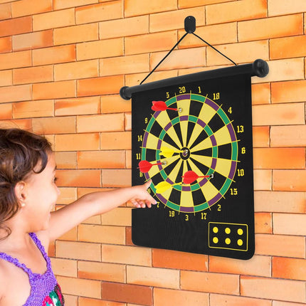 Dart Board Game Set with Magnetic Darts for Family Play and Game Room