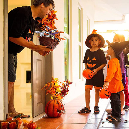 100-Piece Halloween Treat Bags, 7 Designs Plastic Candy Goodie Bags for Kids