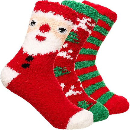 Christmas Fuzzy Socks for Women – Warm & Cozy Slipper Socks Holiday Gift