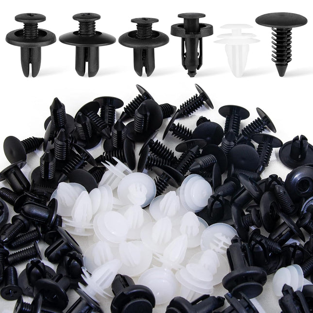 Car Plastic Rivets Clips Set – 150PCS, 6 Sizes for Bumper & Fender Fixing, Replacement