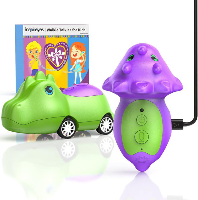 Dinosaur Walkie Talkies – Rechargeable Dino Toy for Kids 5-7, 2 Pack